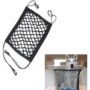 1 PC Car Dog Net Barrier, Double Layer Coarse Safety Mesh Design Lossless Installation, Dog Travel Car Accessories Car Divider for Driving Safely, Universal for Cars Suvs (Black)