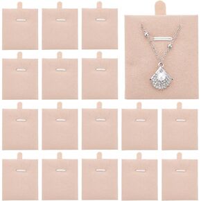 24Pcs Jewelry Display Cards Necklace Display Cards Velvet Antique White Jewelry Display Stackable Tray Organizer Accessories for Selling Hanging Showing Necklaces Bracelets Earrings Rings