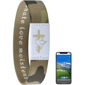 Bible Verse Bracelets Christian Bracelet Daily Bible Verse Bracelet With NFC Inspirational Bible Verse Bracelets For Women Bible Bracelet Wearable Bible Bracelet Christian Gift(Scripture bracelets pin