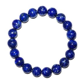 10mm Lapis Lazuli Bracelet | Natural Royal Blue Throat & Third Eye Chakra Crystal Gemstone Beads - Handmade Meditation Protection Jewelry | Beading Tool Kit - Fits for 7-8" Large Wrist