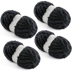8 Pack Chunky Yarn for Hand Knitting - Chunky Chenille Blanket Yarn for Crocheting - Jumbo Fluffy Yarn for Crochet - Super Bulky Yarn 28.4 yds 7.7 oz Each Skein (Macaroon)