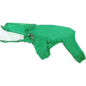 Dog Raincoat, Full Coverage Design, Waterproof with Reflective Strip, Ideal for Teddy Bears, Small Dog Rain Jacket, Green, 2XL Size, 1 Pcs