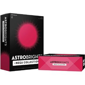 Astrobrights Mega Collection Colored Paper, Bright Red, 1250 Sheets, 24 lb/89 gsm, 8.5" x 11" - MORE SHEETS! (91620-01)