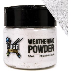 Weathering Powder, Pure White Pigment for Model Terrain Scenery and Vehicles by Huge Minis - 30ml Flip-Top Container