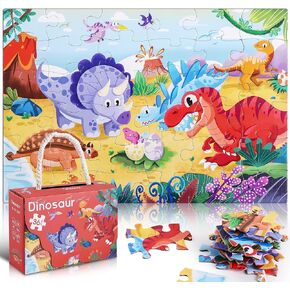Puzzles for Kids Ages 4-6, 3-5,36 Piece Dinosaur Puzzles for Toddler,Floor Puzzle Age 5-7 Children Learning Preschool Educational Puzzles Toys for Boys and Girls