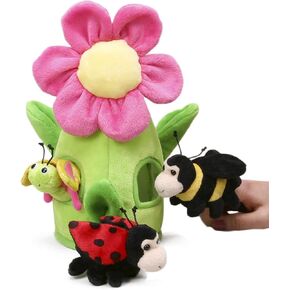 Pink Flower Finger Puppet 10"