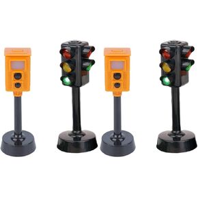 Toyvian 4 PCS حركة مرور حركة مرور Toy Toy Mini Traffic Light Toy Toy Toy For Kids