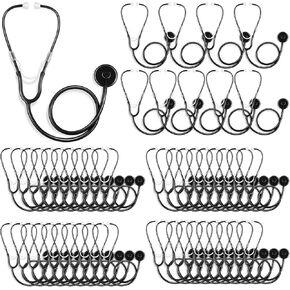 Leitee 50 Pcs Kids Stethoscope Real Working Stethoscope for School Role Play Doctor Nurse Cosplay Accessory