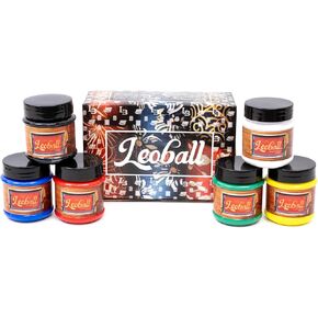 Leoball® Fabric Water-Based Screen Printing Ink: Set of 6-Colors (4-Ounce Each) for Fabric and Silkscreen Printmaking