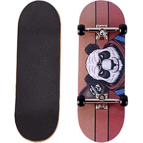 Professional Complete Wooden Fingerboard 32/34mm 5-Ply Maple Finger Skateboard with Upgraded Components (SK-Panda)