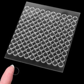 Gjinxi Clear Sticky Tack Putty, 300PCs Removable Adhesive Dots for Hanging, Clear Putty Museum Action Figures, Mounting Dots Putty for Poster, Museum Mounting Putty (0.31'' x 0.39'')