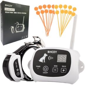 Wireless Dog Fence,2024 Electric Fence System for Stubborn Dog,Wireless Dog Boundary Containment System,Rechargeable Collar,Large Signal Range of 80-1640ft,Suitable for Large & Small Dogs