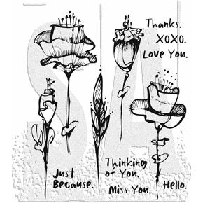 Tim Holtz Stampers Anonymous Abstract Florals Stamp Set - CMS479-2024