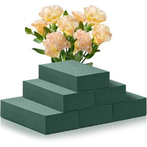 10 Pcs Floral Foam Blocks, Foam for Flower Arrangements(5.5"L x 3.1"W x 1.7"H), Green Dry & Wet Flower Foam, Florist Foam for DIY Crafts, Wedding, Birthdays, Home Decorations
