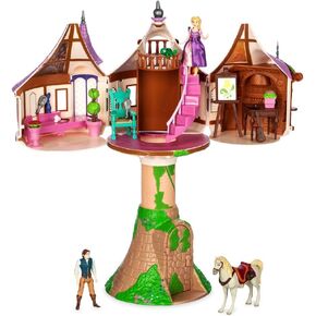 Disney Store Official Rapunzel Tower Playset - 19-Piece Tangled Play Set with Rapunzel, Flynn & More Princess Toys- Includes Tower Apartment, Sculpted Figures & Art Accessories