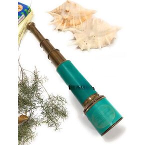 18 Inch Brass Ship Captain Telescope Engraved HMS Endeavour Marine Telescopes Functional Vintage Handcrafted Collapsible Pirate Spyglass Gifting for Travellers Adventure Enthusiasts