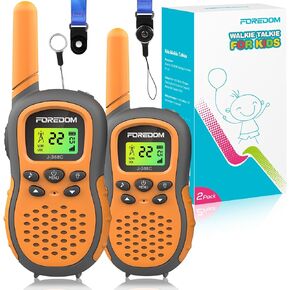 J388C Walkie Talkies for Kids 2 Pack Long Range with Flashlight - Orange