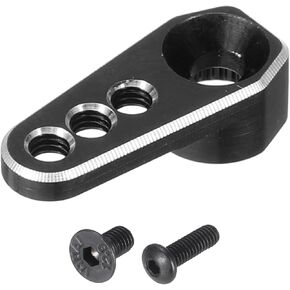 MECCANIXITY Aluminum Alloy 1/18 25T Steering Servo Arm Horn Black for DIY RC Car/Boat/Airplane Boat Accessories 1 Pcs