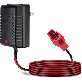 6V Kids Ride On Car Charger 6 Volt Battery Charger for BMX X6 Kid TRAX Disney GMC Dinsney Wal-Mart Moto ATV Quad Power Wheels Charger Ride-On Toys Red Square Plug