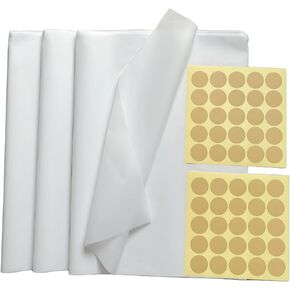 LGIFUTMAX 100 Sheets White Tissue Paper with Sticker 14 x 20 Inches for Gift Bags Wrapping Paper,Weddings Birthday Christmas Showers Arts Craft Party Favor Decoration