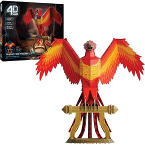 4D Build, Harry Potter Fawkes Phoenix 3D Model Kit with Stand, Harry Potter Collectibles & Desk Décor, Adult Puzzle, Building Toys, 3D Puzzles for Adults & Teens, 172 Pieces, for Ages 12 & Up