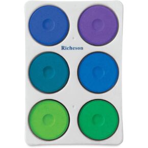 Richeson Tempera Cakes and Sets - Set of 6 Cool Colors