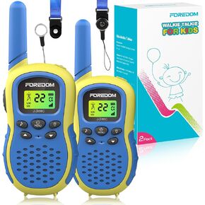 J388C Walkie Talkies for Kids 2 Pack Long Range with Flashlight - Blue