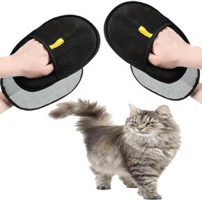 2pcs Double-Sided Grooming Gloves for Pets, Reusable Pet Hair Remover Gloves for Dog & Cat, Versatile Grooming Gloves for Bathing, Washing, Deshedding, Grooming