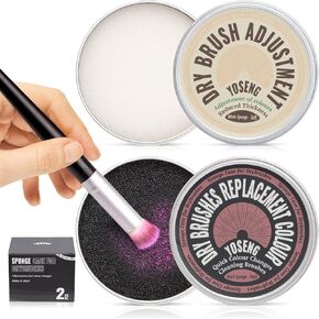 Yoseng 2 Pcs Color Removal Cleaner Sponge, Quickly & Easily Clean Drybrush Powder- Acrylic Paint Without Water or Chemical Solutions Eliminating Drying Time -Applicable to Dry Brush Painting
