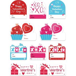 FLYAB to from Valentine Stickers Labels - 40PCS Happy Valentines Day Stickers Valentines Name Stickers for Adults Valentines Gift Tag Stickers for Gift Wrap Envelope