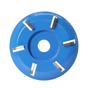 Hoof Trimming Disc,Professional Electric Hoof Repair Tool,Wood Turbo Carving Disc,6/8 Teeth Metal Hoof Trimming Cutter for Horses Goats Cow Foot Trimmer Woodcarving Table Woodworking (Blue 6 Teeth)