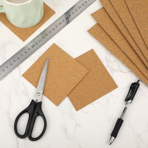 8pcs Self-Adhesive Cork Sheet, 11.81x8.27x0.08 Inch Cork Backing for Coasters Square Cork Board with Adhesive Backed Cork Roll Pads Plant Coasters Cork Tiles Sheet Mats for Coasters DIY Crafts in Saudi Arabia