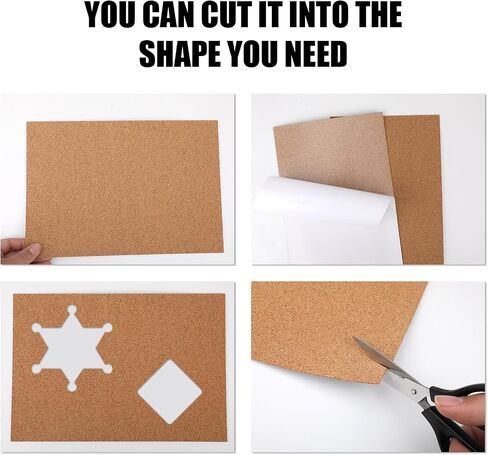 8pcs Self-Adhesive Cork Sheet, 11.81x8.27x0.08 Inch Cork Backing for Coasters Square Cork Board with Adhesive Backed Cork Roll Pads Plant Coasters Cork Tiles Sheet Mats for Coasters DIY Crafts in Saudi Arabia