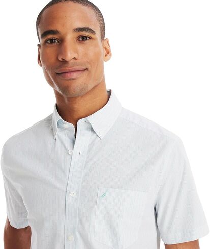 Nautica Men's Classic Fit Wrinkle Resistant Seashore Plaid Short Sleeve Shirt in Saudi Arabia