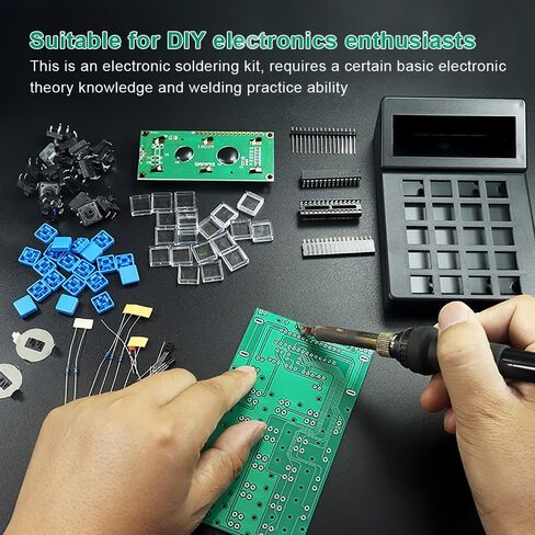 Zorza 1set DIY مجموعات إلكترونية إلكترونية حاسبة طقم طقم 7 أرقام شاشة LCD1062 ، مرحة حاسبة حاسبة مجموعة طقم متعددة الوظائف 5-ميزة مجموعة من أجل الاستخدام التعليمي واليومي للاستخدام اليومي in Kuwait