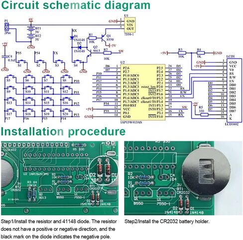Zorza 1set DIY مجموعات إلكترونية إلكترونية حاسبة طقم طقم 7 أرقام شاشة LCD1062 ، مرحة حاسبة حاسبة مجموعة طقم متعددة الوظائف 5-ميزة مجموعة من أجل الاستخدام التعليمي واليومي للاستخدام اليومي in Kuwait