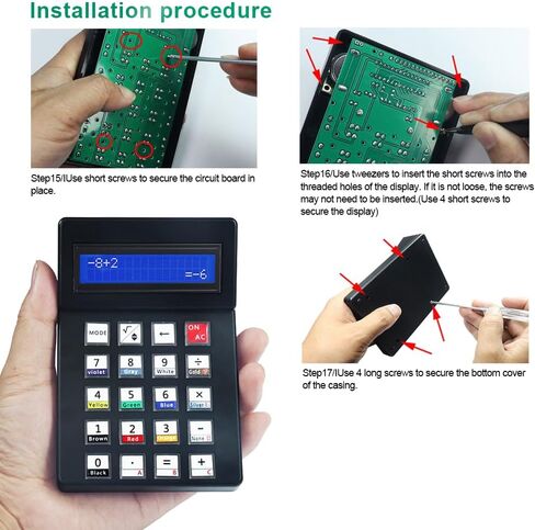 Zorza 1set DIY مجموعات إلكترونية إلكترونية حاسبة طقم طقم 7 أرقام شاشة LCD1062 ، مرحة حاسبة حاسبة مجموعة طقم متعددة الوظائف 5-ميزة مجموعة من أجل الاستخدام التعليمي واليومي للاستخدام اليومي in Kuwait