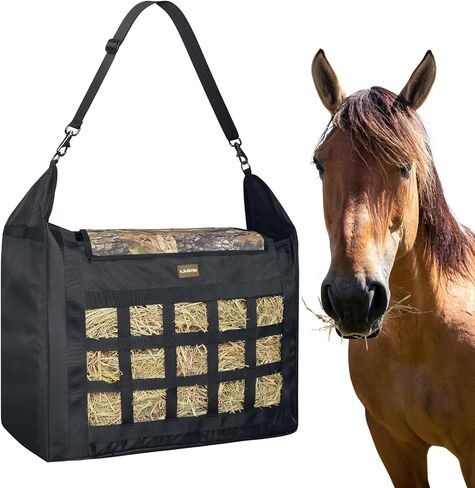 Hay Bag for Horses,Slow Feeder for Horse/Donkey/Goat, Premium 1680D Oxford Cloth,Easy to Fill and Hang with Extra Large Opening in Kuwait