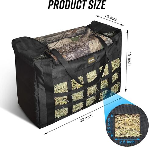 Hay Bag for Horses,Slow Feeder for Horse/Donkey/Goat, Premium 1680D Oxford Cloth,Easy to Fill and Hang with Extra Large Opening in Kuwait