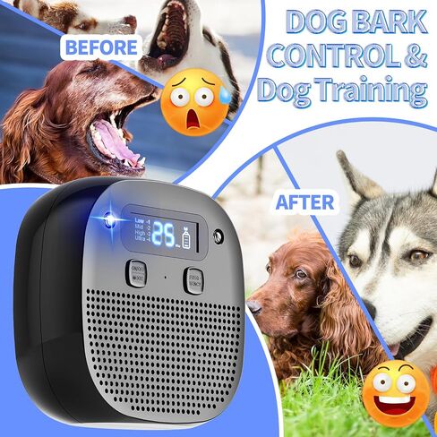 جهاز Vonder Anti Barking للكلاب مع تقنية الموجات فوق الصوتية وأجهزة الاستشعار ، قابلة للشحن ، مقاومة للماء ، 60 قدمًا عن بعد ، أوضاع وترددات قابلة للتعديل ، وأجهزة رادع لحاء الكلاب للأغراض الداخلية في الهواء الطلق. in Kuwait