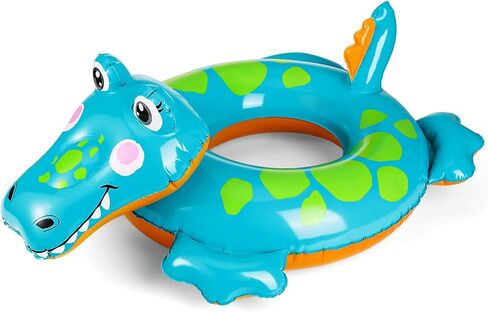 HeySplash Mermaid Pool Float, Mermaid Tail Shaped Pool Swimming Float Tube Ring Floatie, Water Fun Beach Party Swimming Pool Toys for Kids Adults Water Activities, 70cm Diameter, Rose Gold + Blue in Saudi Arabia