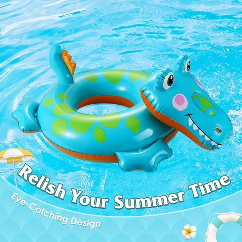 HeySplash Mermaid Pool Float, Mermaid Tail Shaped Pool Swimming Float Tube Ring Floatie, Water Fun Beach Party Swimming Pool Toys for Kids Adults Water Activities, 70cm Diameter, Rose Gold + Blue in Saudi Arabia