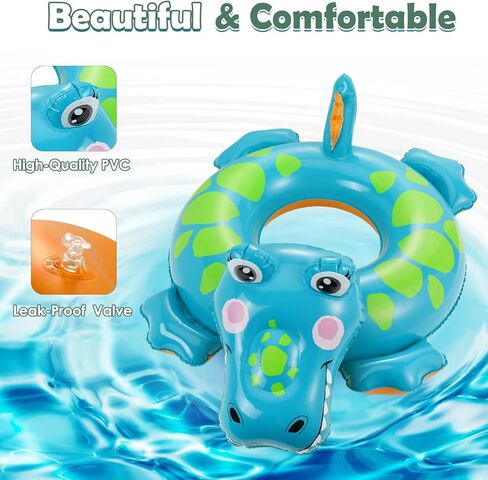 HeySplash Mermaid Pool Float, Mermaid Tail Shaped Pool Swimming Float Tube Ring Floatie, Water Fun Beach Party Swimming Pool Toys for Kids Adults Water Activities, 70cm Diameter, Rose Gold + Blue in Saudi Arabia