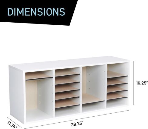 Safco Wooden Paper and Mail Organizer for Home Office and Classroom, Adjustable Shelves and Stackable in Saudi Arabia