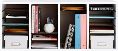 Safco Wooden Paper and Mail Organizer for Home Office and Classroom, Adjustable Shelves and Stackable in Saudi Arabia