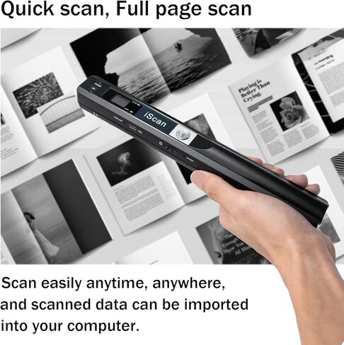 الماسح الضوئي للصور ، ماسح ضوئي مستند محمول لـ A4 Documents Pictures في 900 نقطة في البوصة ، يسهل نقله وتخزين الملفات الممسوحة ضوئيًا ، بدون برنامج تشغيل in Kuwait