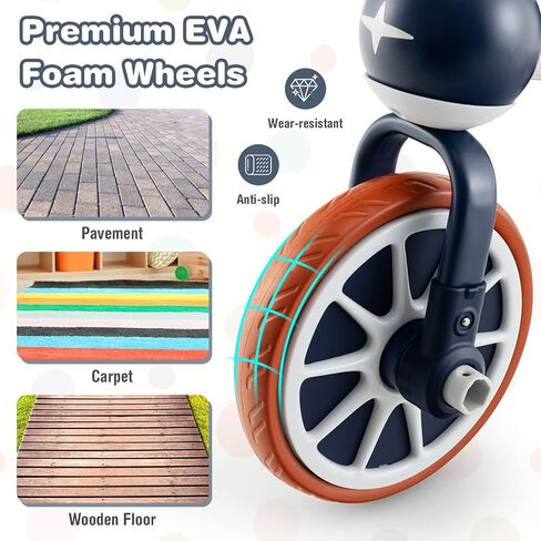 Baby فرحة 4 في 1 دراجة ثلاثية العجلات للأطفال الصغار ، أطفال توازن الأطفال Trike Bike مع مقعد قابل للتعديل ، الدواسات والعجلات ، لعبة Boy Girl Ride-On in Kuwait