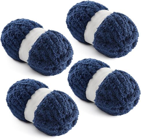 8 Pack Chunky Yarn for Hand Knitting - Chunky Chenille Blanket Yarn for Crocheting - Jumbo Fluffy Yarn for Crochet - Super Bulky Yarn 28.4 yds 7.7 oz Each Skein (Macaroon) in Saudi Arabia