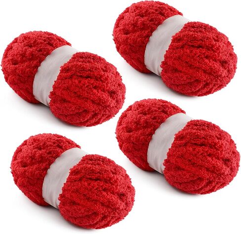 8 Pack Chunky Yarn for Hand Knitting - Chunky Chenille Blanket Yarn for Crocheting - Jumbo Fluffy Yarn for Crochet - Super Bulky Yarn 28.4 yds 7.7 oz Each Skein (Macaroon) in Saudi Arabia