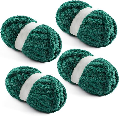 8 Pack Chunky Yarn for Hand Knitting - Chunky Chenille Blanket Yarn for Crocheting - Jumbo Fluffy Yarn for Crochet - Super Bulky Yarn 28.4 yds 7.7 oz Each Skein (Macaroon) in Saudi Arabia